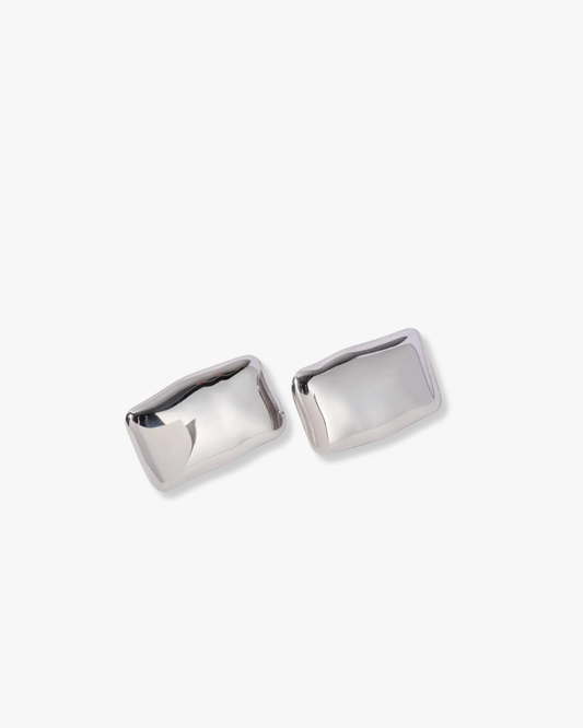 Livrah Rectangle Stud Earrings Gold Silver