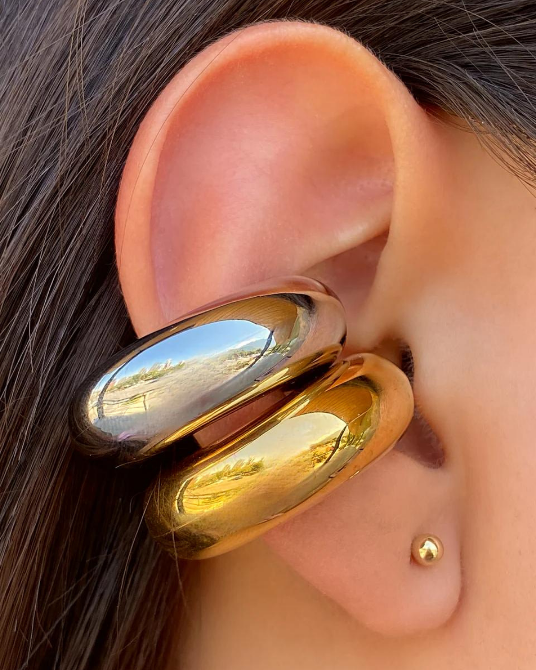 Athena Chunky Earcuff in Gold