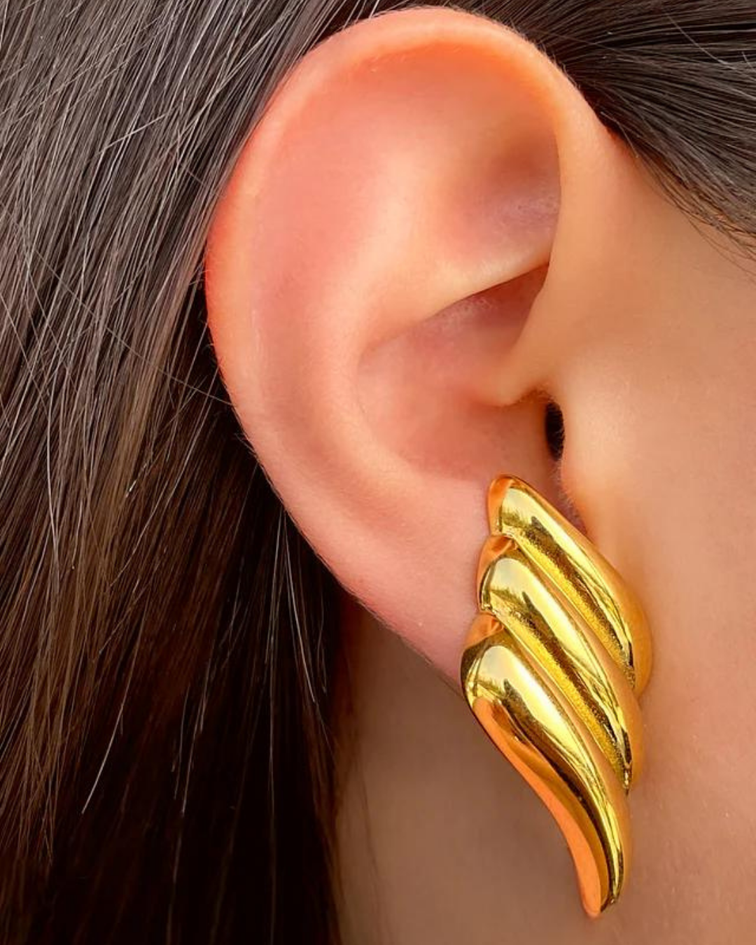 Rome Stud Earrings in Gold