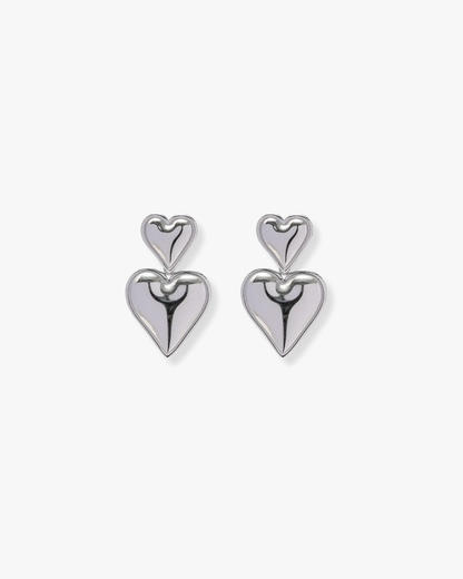 Mi Corazón Earrings in Silver