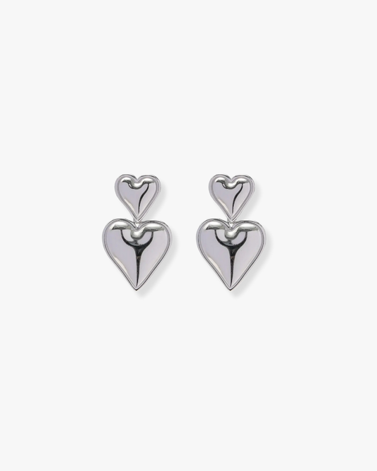 Mi Corazón Earrings in Silver