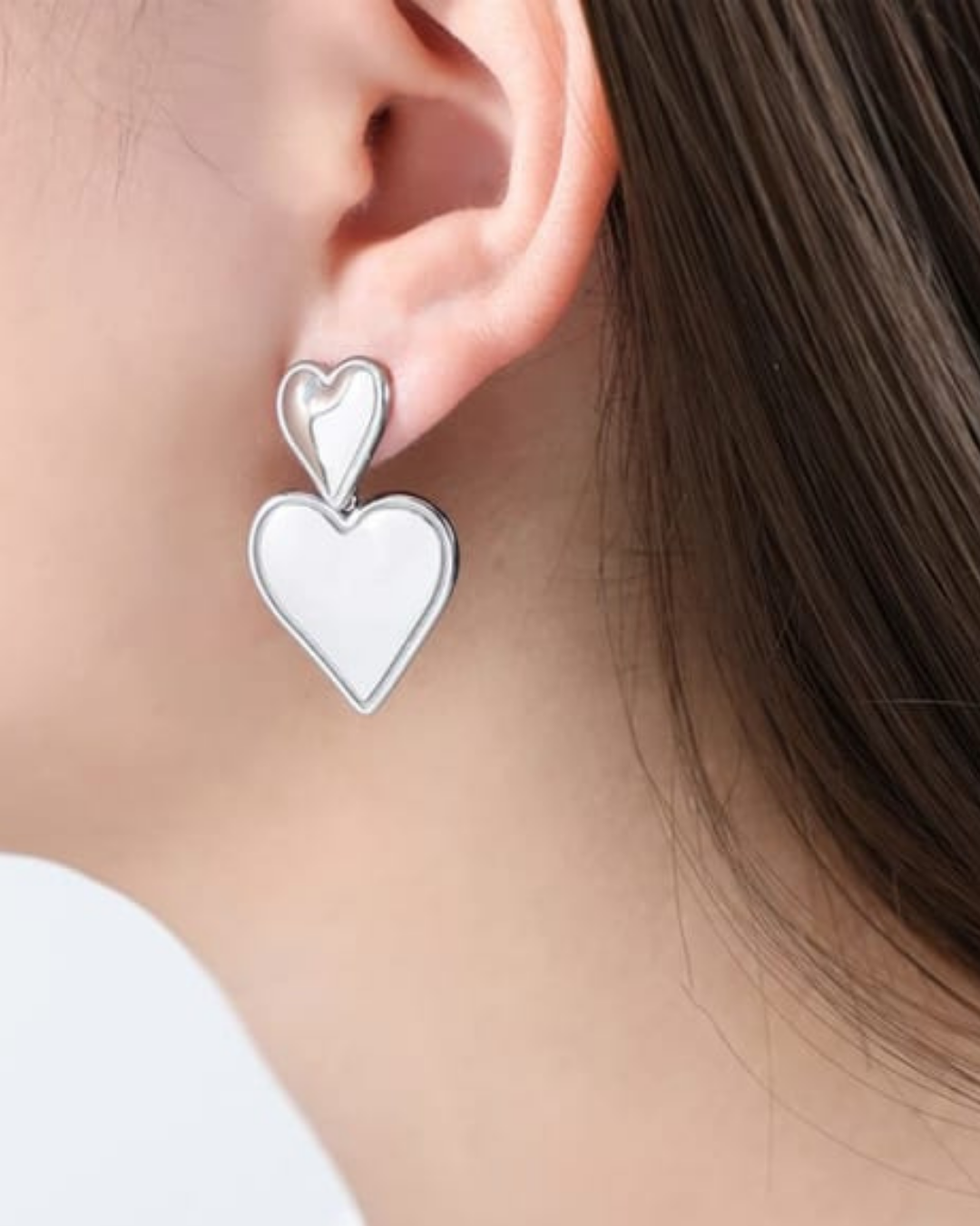 Mi Corazón Earrings in Silver