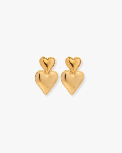 Mi Corazón Earrings in Gold