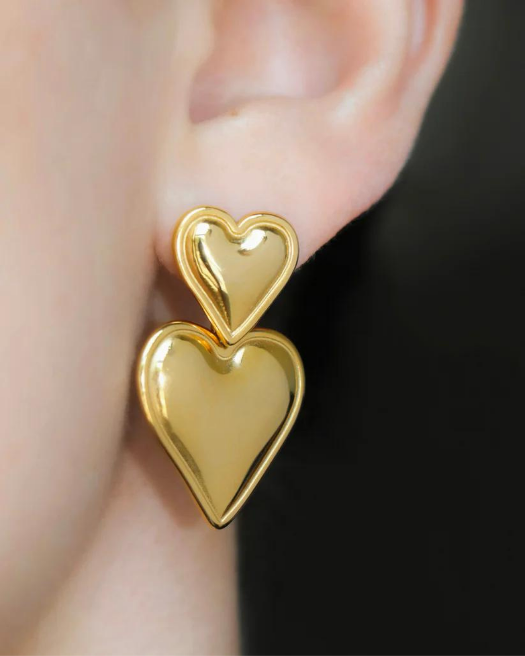 Mi Corazón Earrings in Gold