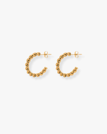 Ella Twist Hoops in Gold