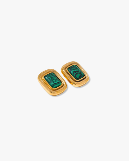 Verona Malachite Stud Earrings