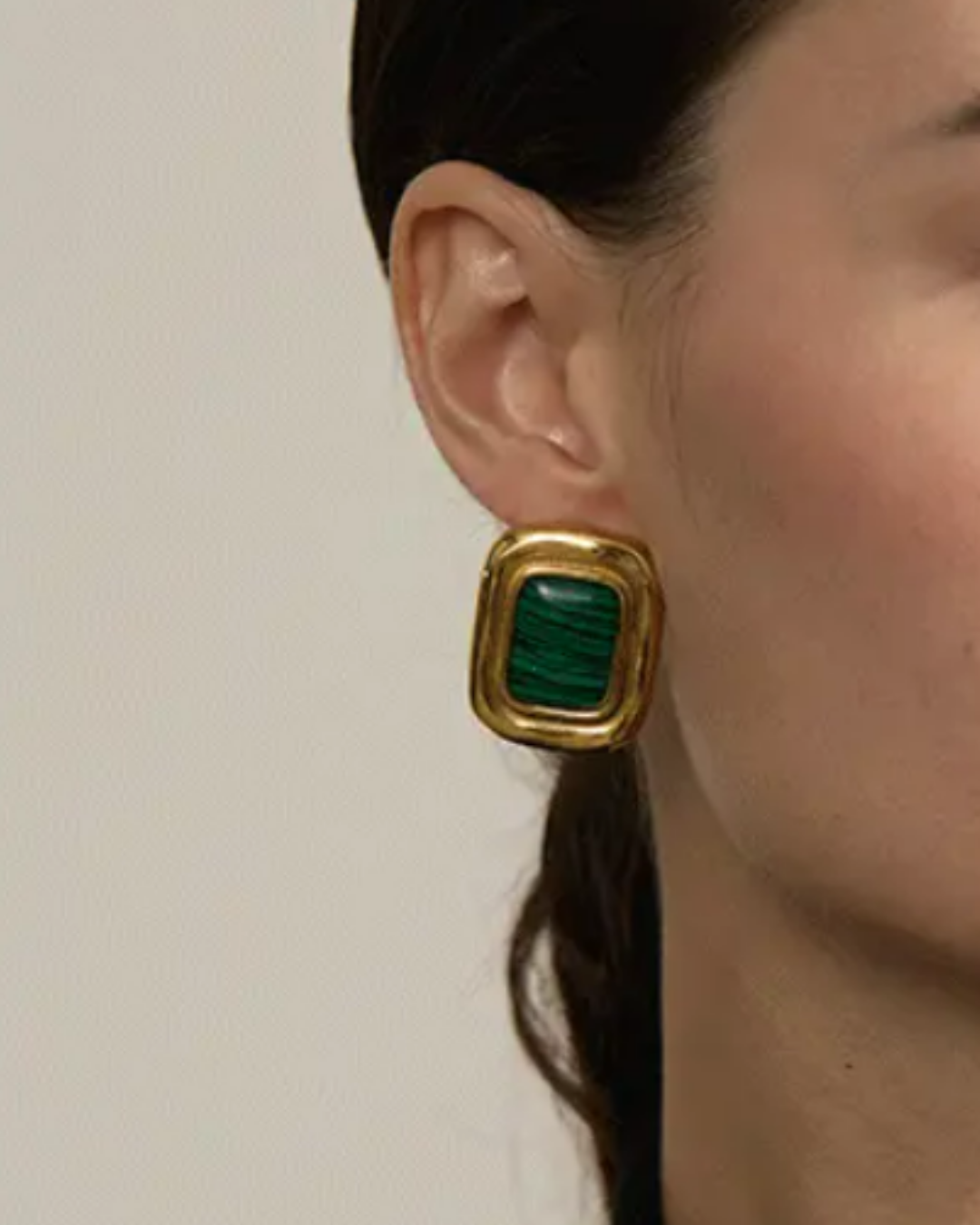 Verona Malachite Stud Earrings