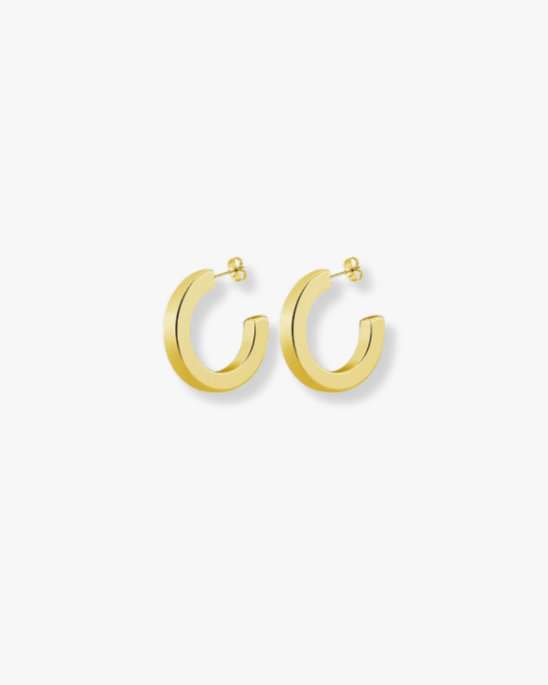 Bianca Square Hoops in Gold