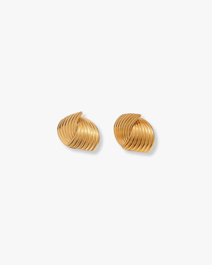 Barcelona Geometric Stud Earrings in Gold