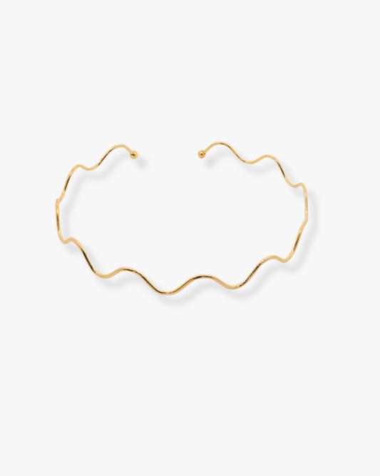 Alexandria Wave Choker in Gold