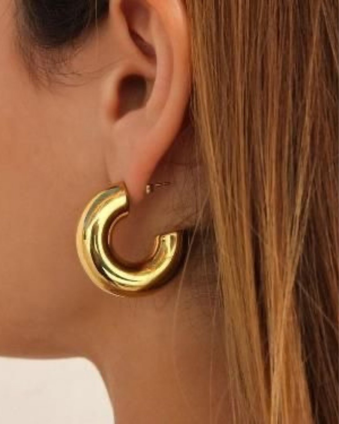 Athena XL Chunky Hoops in Gold