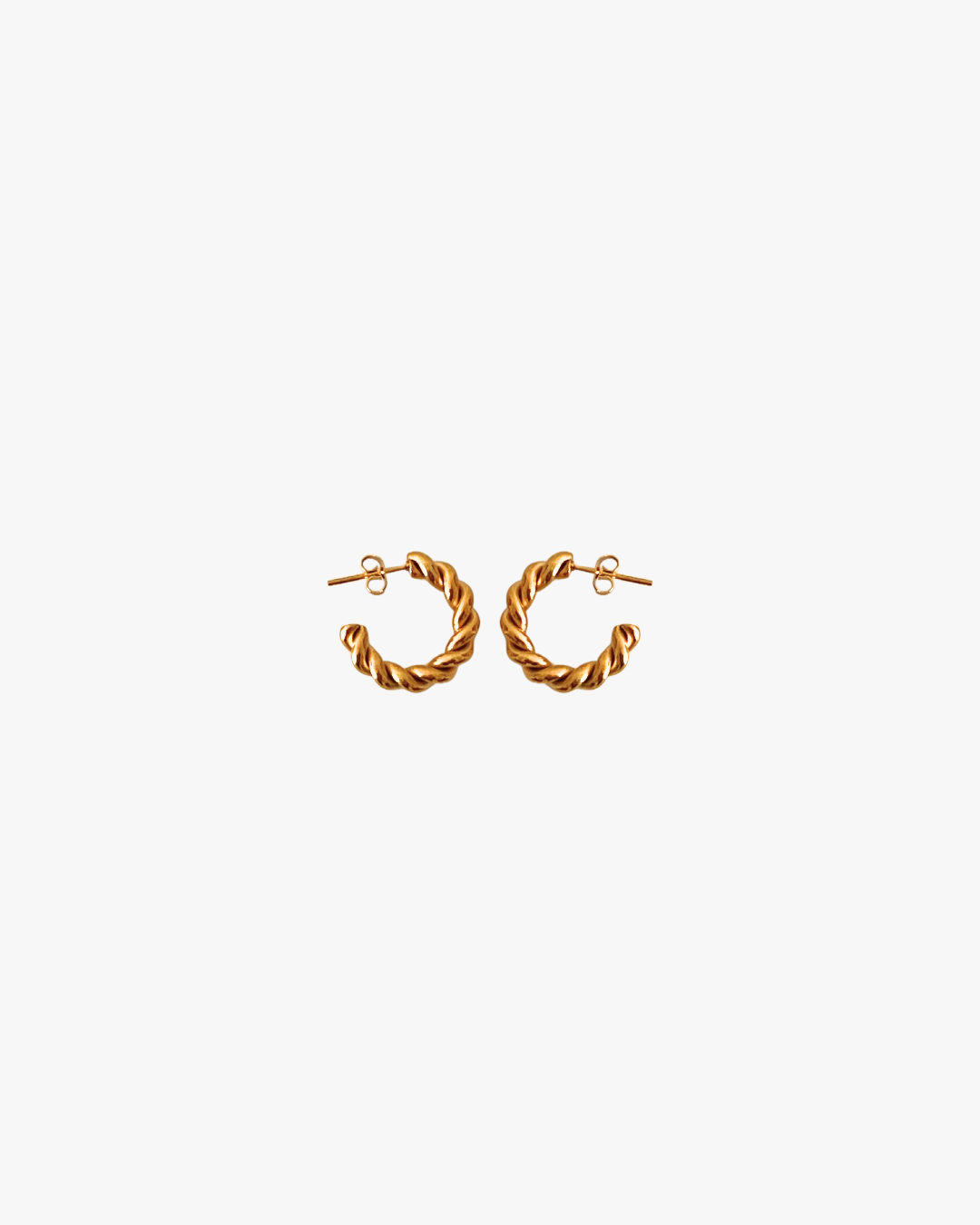 Irma Mini Twist Hoops in Gold