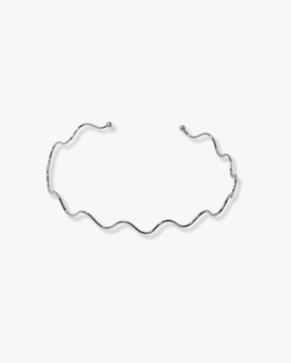 Alexandria Wave Choker in Silver