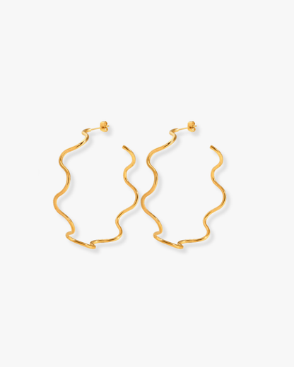 Alexandria Wavy Hoop Earrings