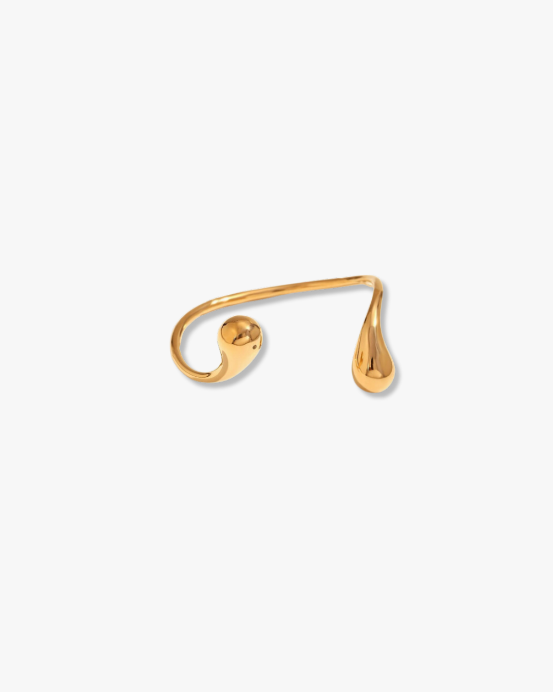 Aqua Statement Cuff in Gold