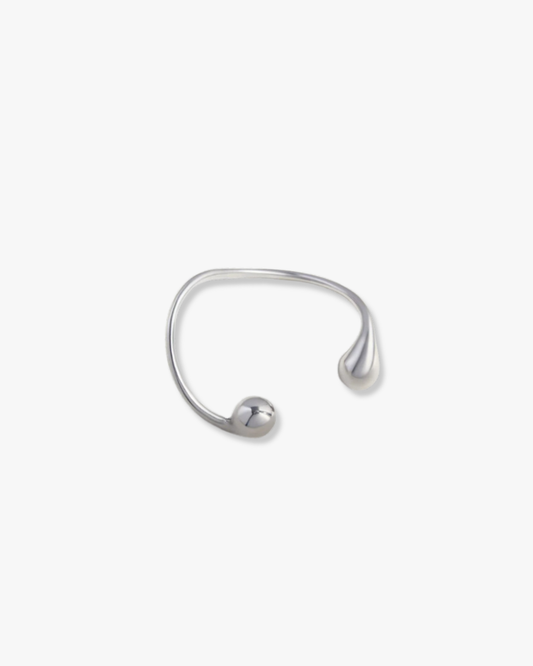 Aqua Statement Cuff in Silver