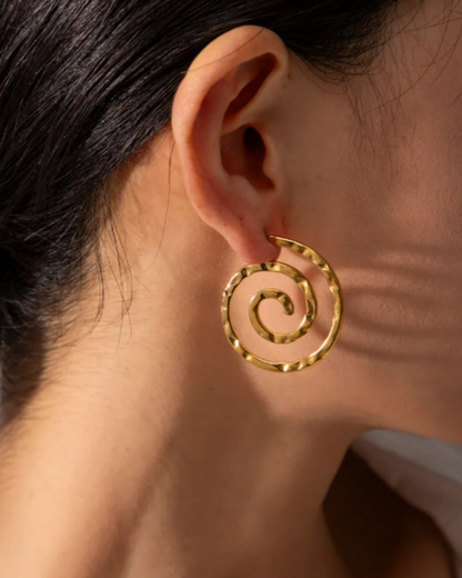 Spiral Hoop Earrings