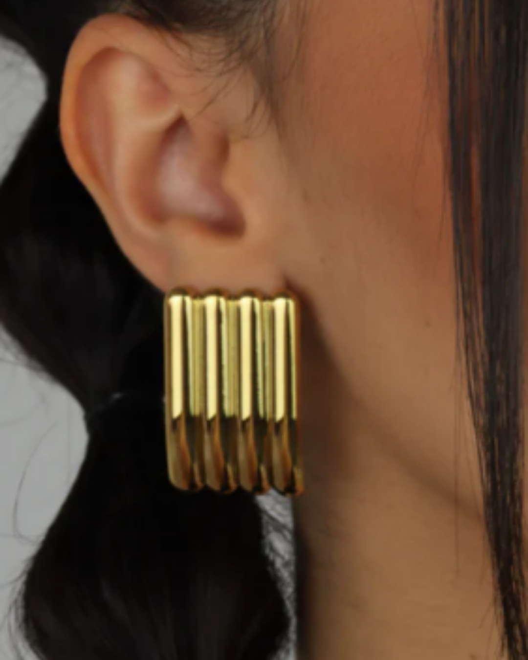 Stockholm Stud Earrings in Gold