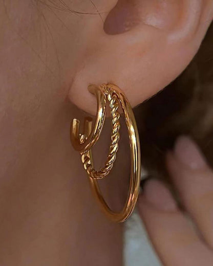 Valencia Triple Hoop Earrings