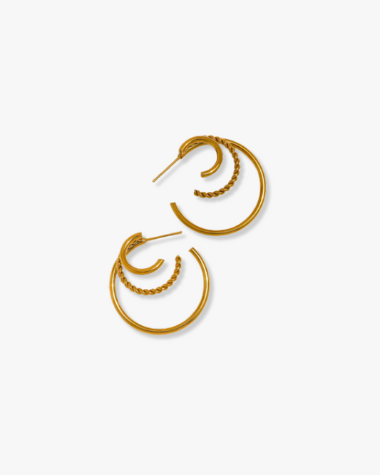 Valencia Triple Hoop Earrings