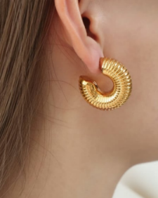 Amara Chunky Ear Hoop Earrings