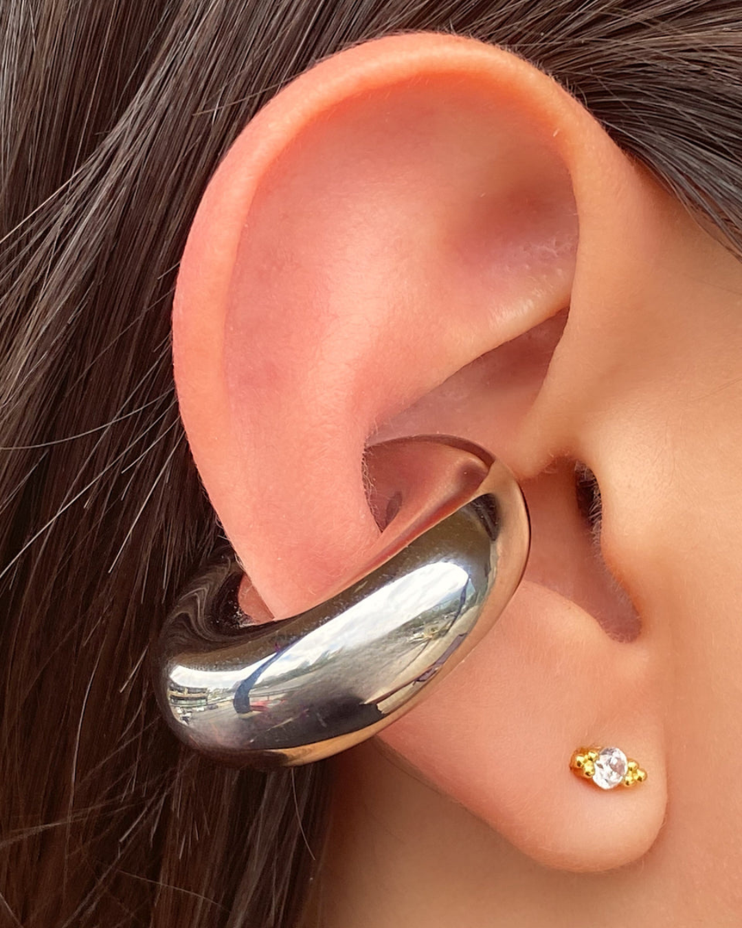 Athena Chunky Earcuff in Silver